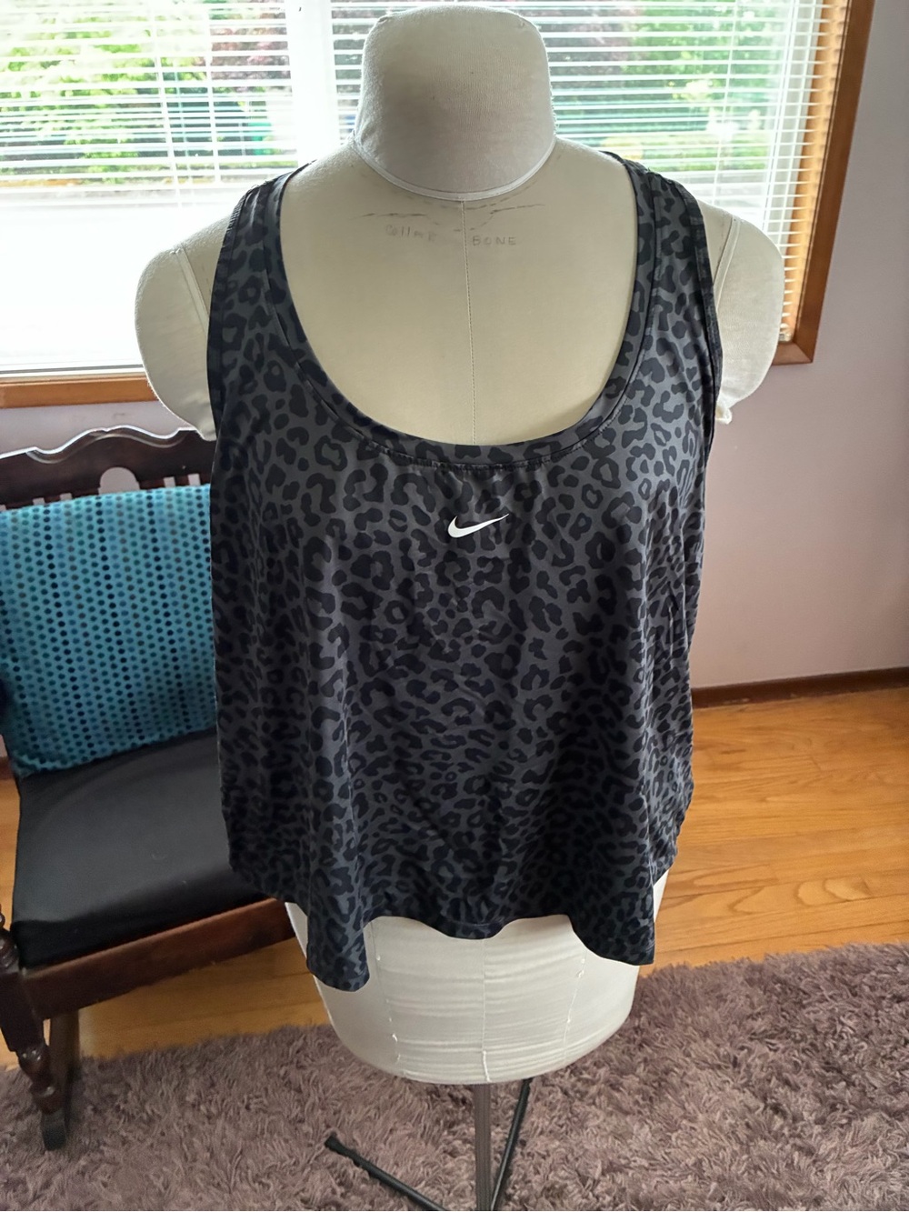 Nike Black Leopard Print Dri-FIT Tank